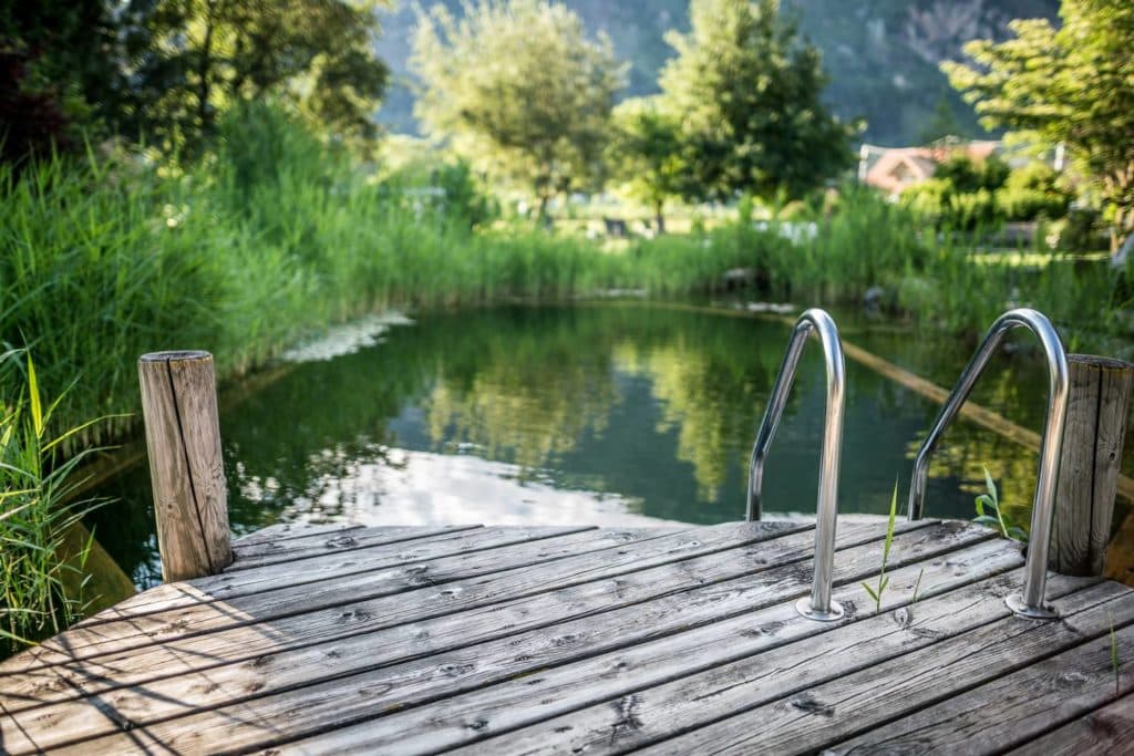 Badeteich in unserem Traumgarten im Hotel Trattnig am Millsätter See